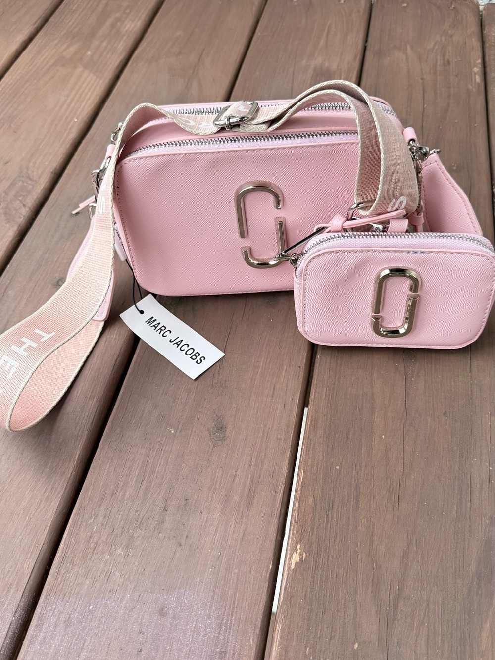 Marc Jacobs Light Pink Leather Crossbody with Mini Pouch